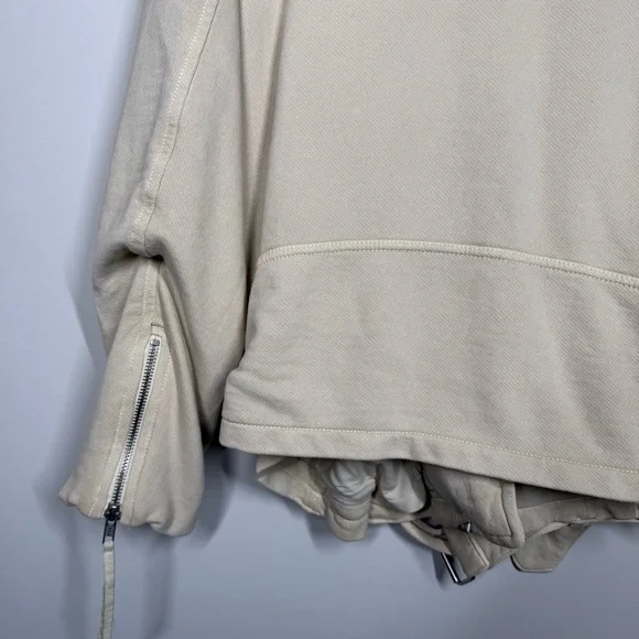 We The Free Free People Cream Cotton Moto Jacket Size M - Picture 5 of 8